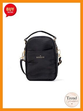 Crosstown Crossbody Bag with Adjustable Strap for Women, Polyester, Gold Tone